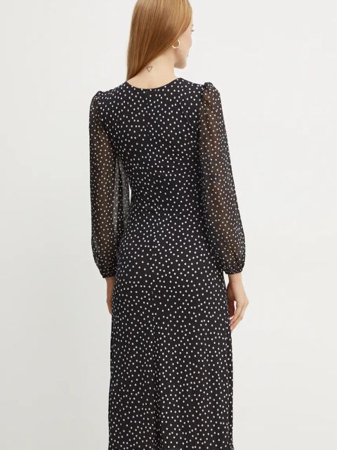 Morgan sukienka RGIADO kolor czarny midi rozkloszowana RGIADO