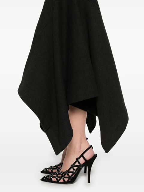The Attico panelled midi skirt - Black