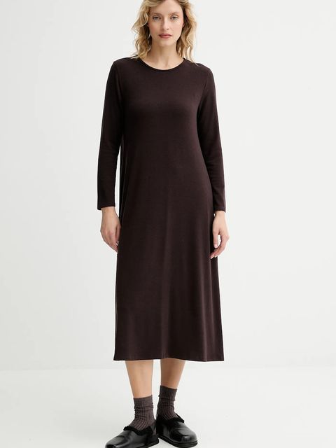 Answear.LAB sukienka kolor brązowy mini rozkloszowana