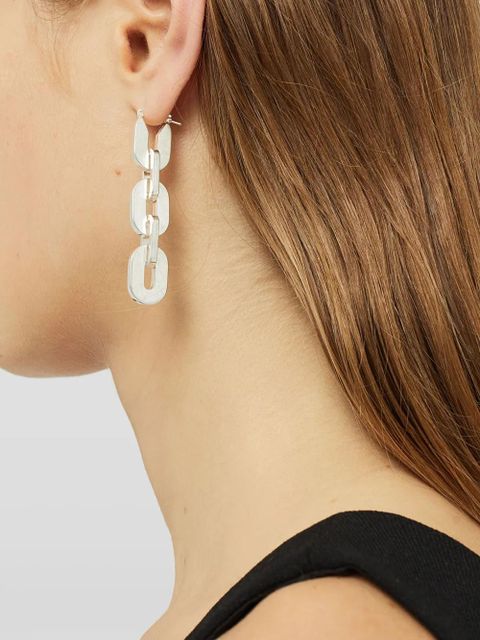 Jil Sander chain-link drop earrings - Grey