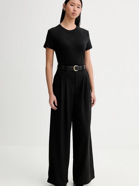 Calvin Klein t-shirt bawełniany damski kolor czarny LV044E205G - zdjęcie produktu nr 2