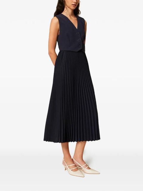 TWINSET pleated midi dress - Blue