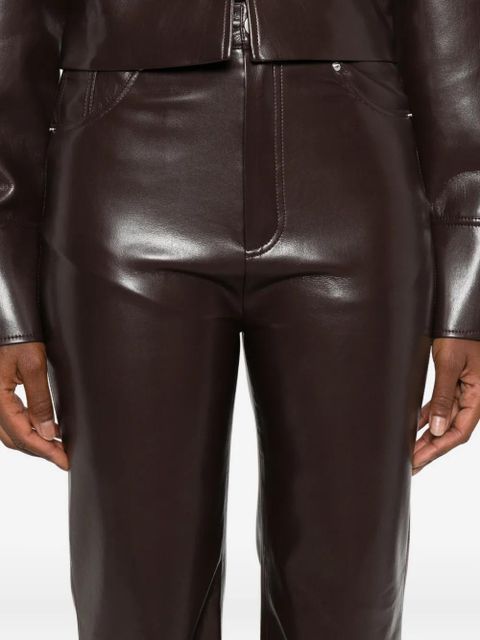 Nanushka five-pocket faux-leather trousers - Brown - zdjęcie produktu nr 2