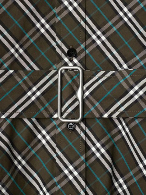 Burberry check shirt dress - Green - zdjęcie produktu nr 2