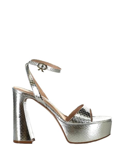Gianvito Rossi Nancy platform buckle sandals - Silver - zdjęcie produktu nr 2