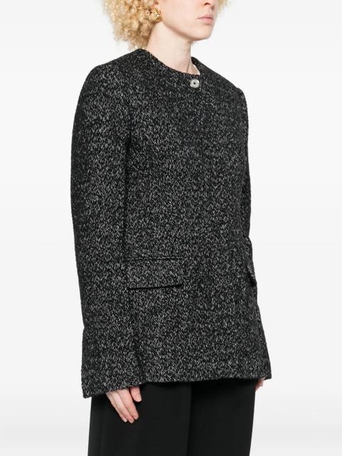 TOTEME cinched speckled jacket - Black