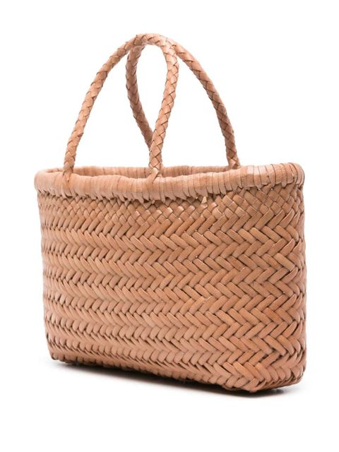 DRAGON DIFFUSION Flat Gora leather tote bag - Neutrals