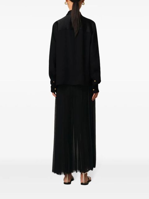 AMI Paris long-sleeved contrasted shirt - Black