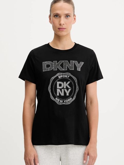 Dkny t-shirt bawełniany damski kolor czarny DP5T1366 - zdjęcie produktu nr 1