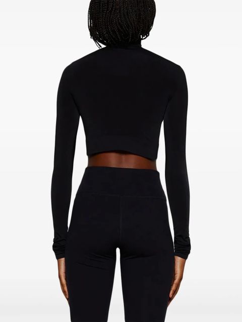Balenciaga turtleneck cropped top - Black
