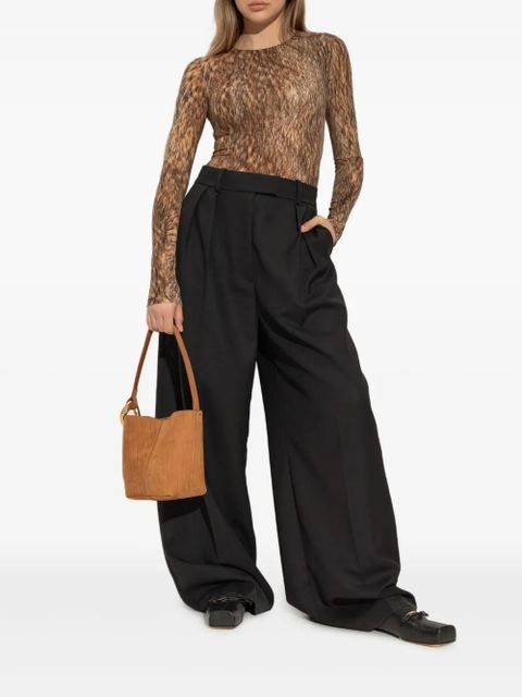 MM6 Maison Margiela animal-print bodysuit - Brown - zdjęcie produktu nr 2