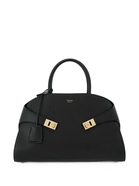 Ferragamo Hug leather tote bag - Black - zdjęcie produktu nr 1