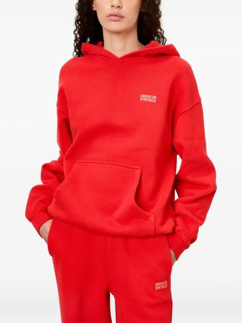 American Vintage kangaroo pocket izubird hoodie - Red