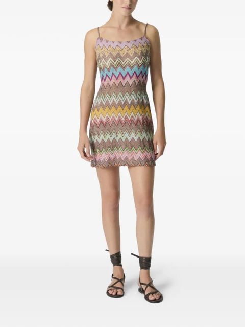 Missoni zigzag-pattern mini dress - Brown - zdjęcie produktu nr 2