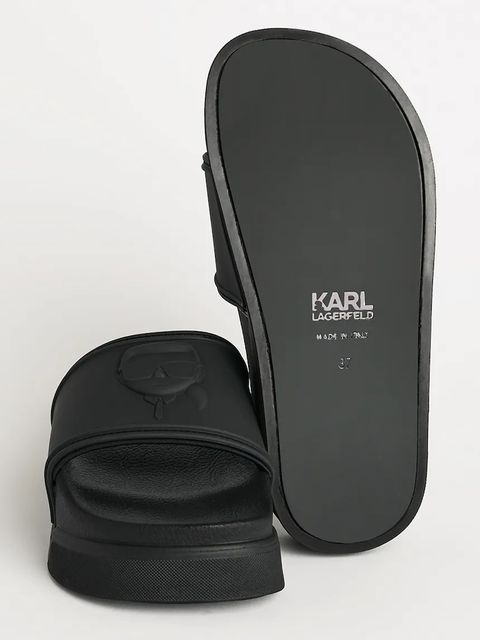 Karl Lagerfeld klapki KONDOMINIUM damskie kolor czarny na platformie KL88819