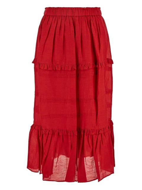 ISABEL MARANT Diya midi skirt - Red