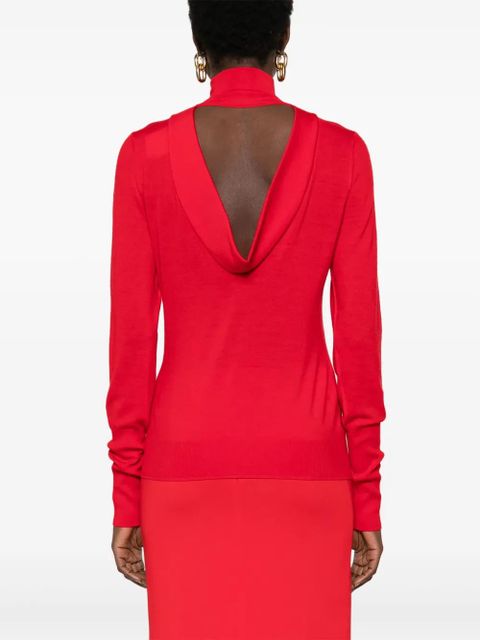 Givenchy open-back wool sweater - Red