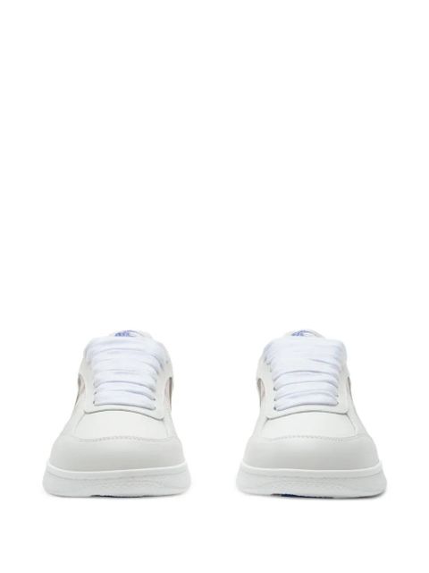 Burberry leather and Check Terrace sneakers​ - White - zdjęcie produktu nr 2