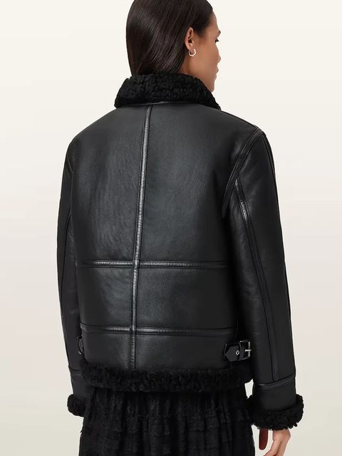 AllSaints kurtka skórzana LOREL damska kolor czarny W069LB