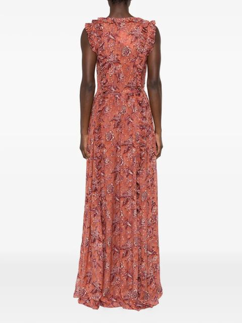Ulla Johnson Aida ruffled floral gown - Brown