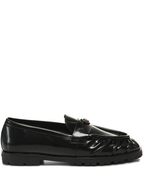 PINKO pleated logo-plaque loafers - Blacks and greys - zdjęcie produktu nr 1