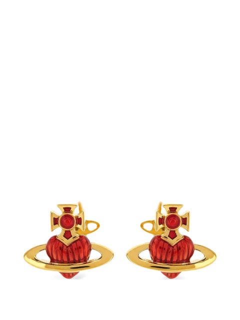 Vivienne Westwood Bas Relief heart earrings - Gold - zdjęcie produktu nr 1