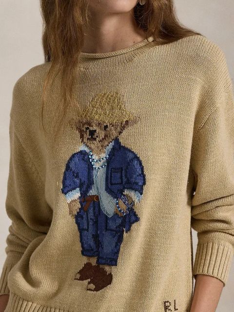 Polo Ralph Lauren sweter bawełniany damski kolor beżowy 211959272