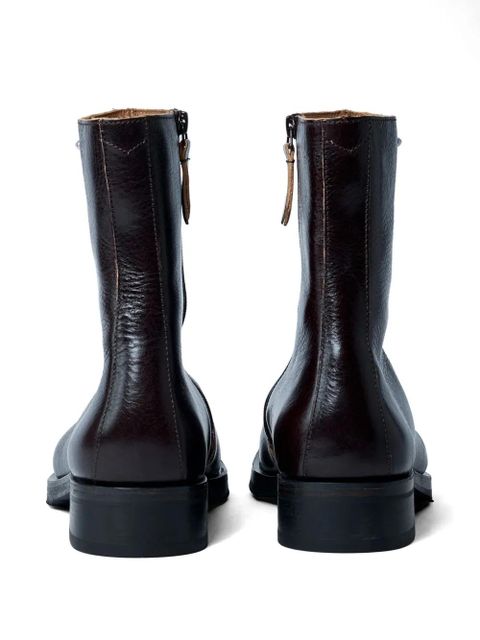 OUR LEGACY side-zip leather boots - Brown - zdjęcie produktu nr 2