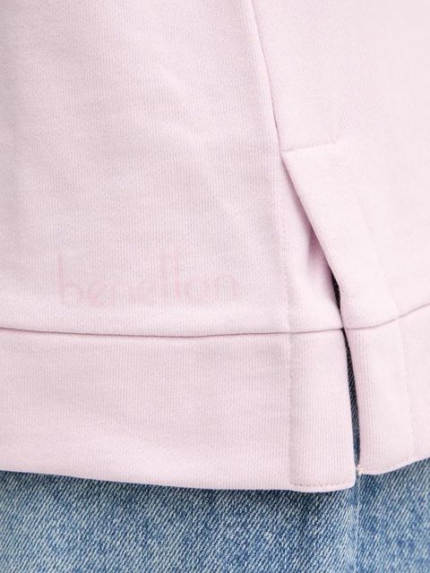 United Colors of Benetton bluza bawełniana damska kolor różowy z kapturem gładka 3UNID500R - zdjęcie produktu nr 2