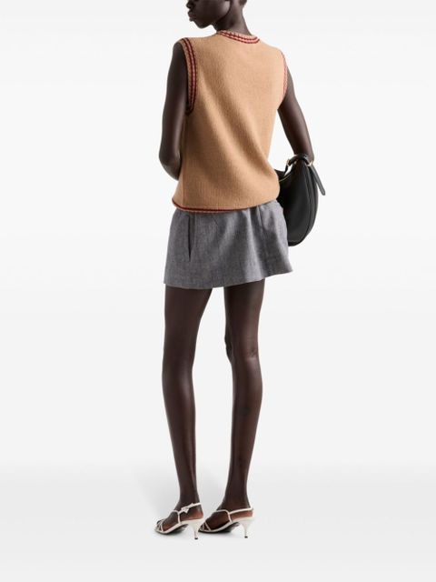 Prada Intarsia ribbed vest - Brown - zdjęcie produktu nr 2