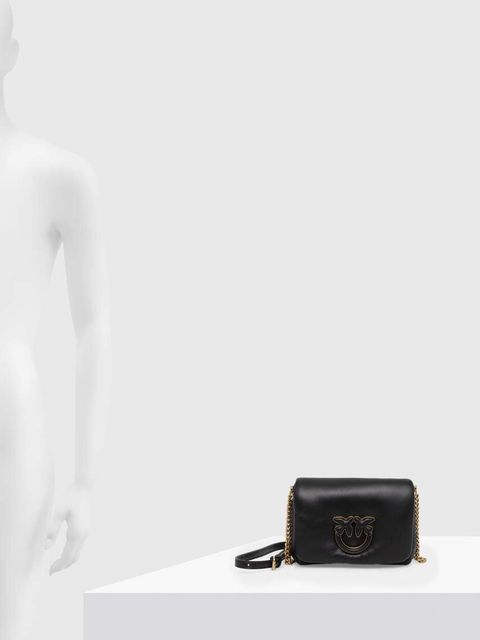 Pinko torebka skórzana kolor czarny 101584.A10F