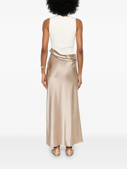 Nanushka draped-detail maxi dress - Neutrals