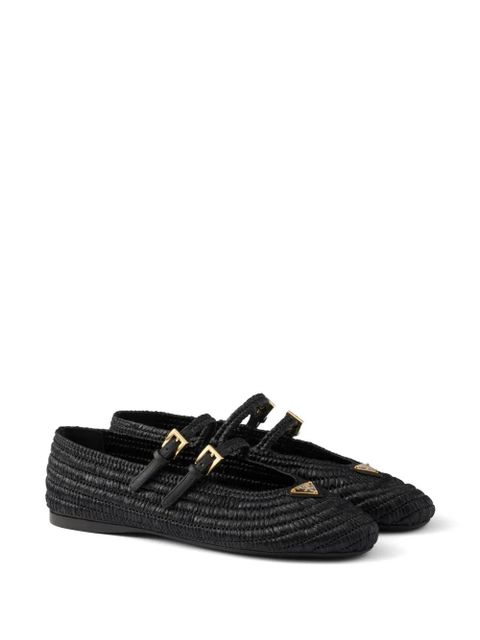 Prada crochet ballerinas shoes - Black