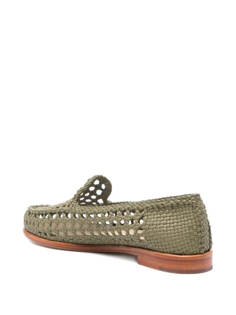 DRAGON DIFFUSION Dolly woven loafers - Green
