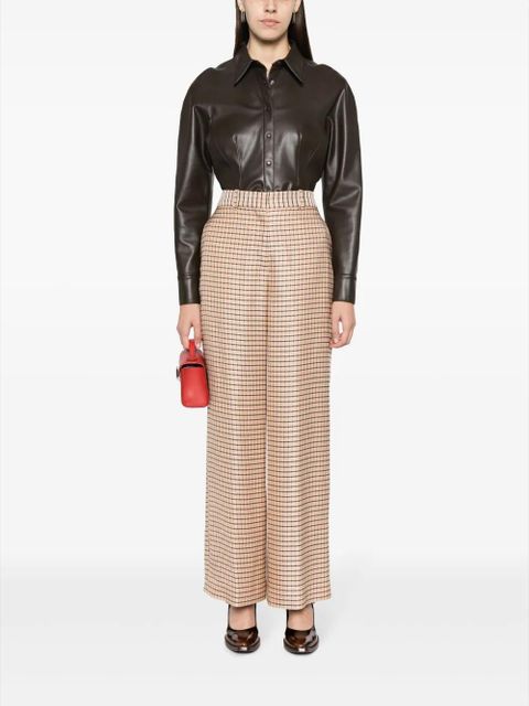 Lanvin wide-leg check trousers - Orange - zdjęcie produktu nr 2