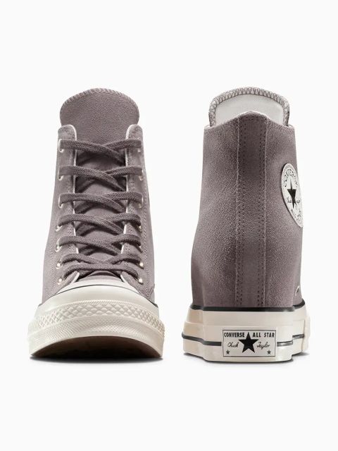 Converse trampki zamszowe Chuck 70 Wedge kolor brązowy A13834C