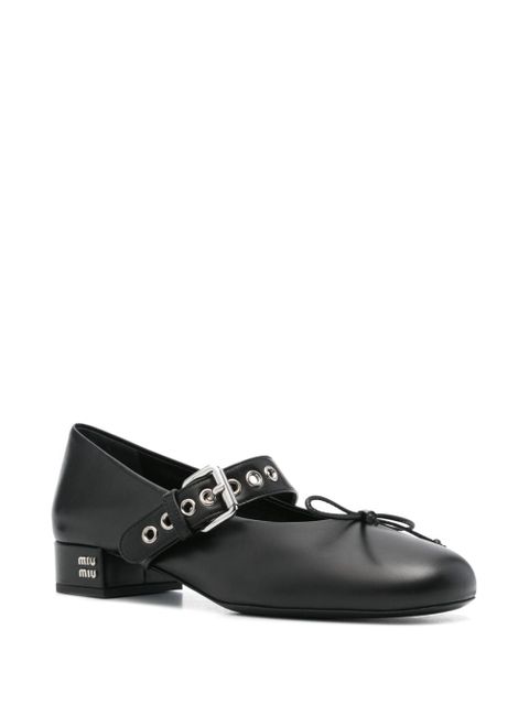 Miu Miu 30mm buckle-strap pumps - Black