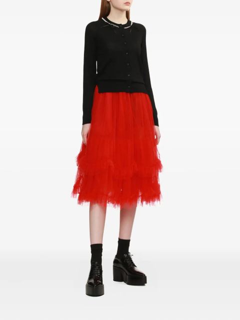 Simone Rocha pearl-chain cardigan - Black - zdjęcie produktu nr 2