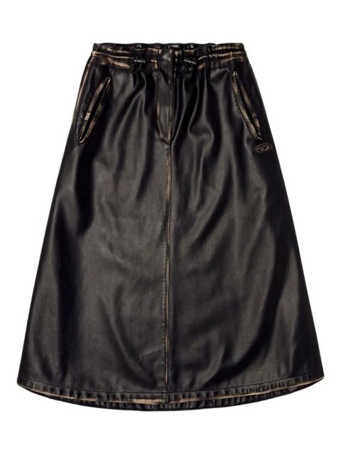 Diesel O-Blivion elasticated-waistband midi skirt - Black - zdjęcie produktu nr 1