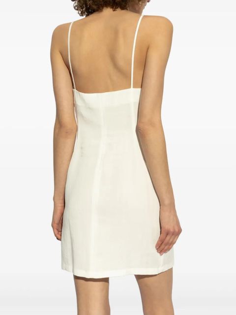 Blumarine rose-detail mini dress - Neutrals