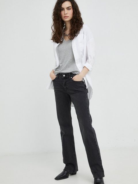 American Vintage t-shirt damski kolor szary