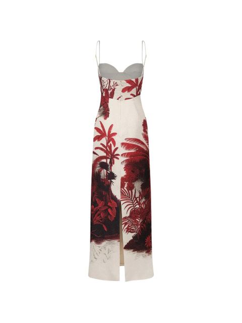 Johanna Ortiz Plentiful Qualities floral-pattern midi dress - Red