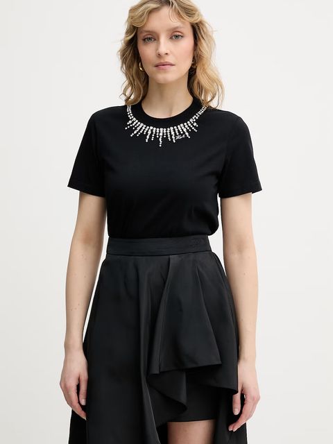 Karl Lagerfeld t-shirt damski bawełniany - zdjęcie produktu nr 2