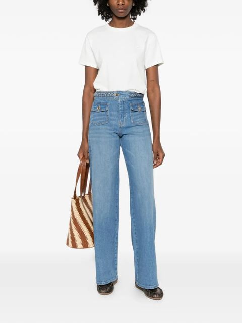 Maje embroidered cotton T-shirt - White - zdjęcie produktu nr 2