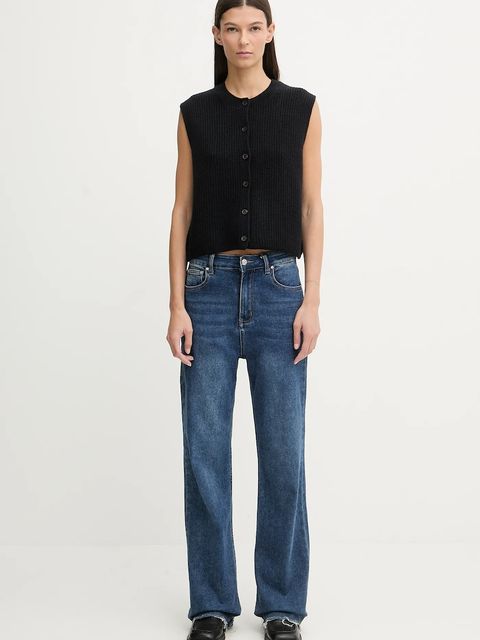 Marc O'Polo kamizelka z dodatkiem wełny damski kolor granatowy 600609065023 - zdjęcie produktu nr 2