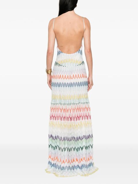 Missoni striped sleeveless maxi dress - White