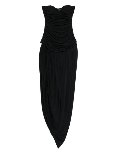 Magda Butrym strapless draped dress - Black - zdjęcie produktu nr 1