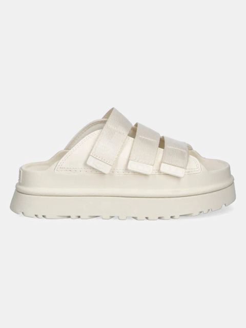 UGG klapki Goldenglow Slide damskie kolor beżowy na platformie 1167430-JSM