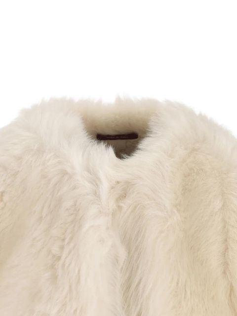 Gucci front-pocket shearling jackets - Neutrals