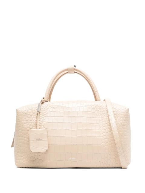 Max Mara Mxaholdall crocodile-effect tote bag - Neutrals - zdjęcie produktu nr 1